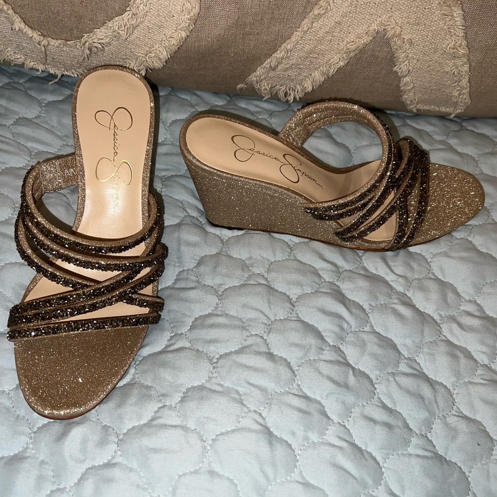 Never worn Jessica Simpson 3” sparkly heels ✨